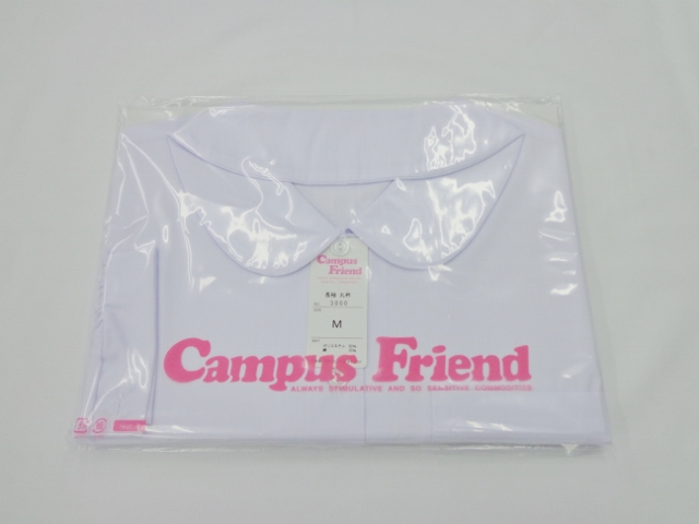 女子小中高生長袖丸衿ブラウス