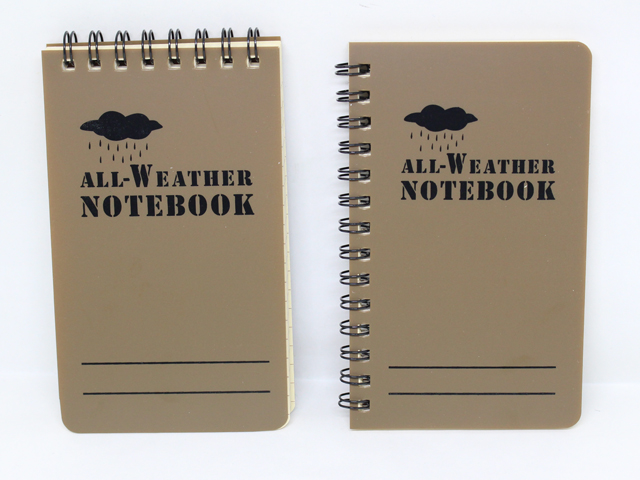 防水メモ帳　タンカラー（ALL-WEATHER NOTEBOOK）【ゆうパケット可】