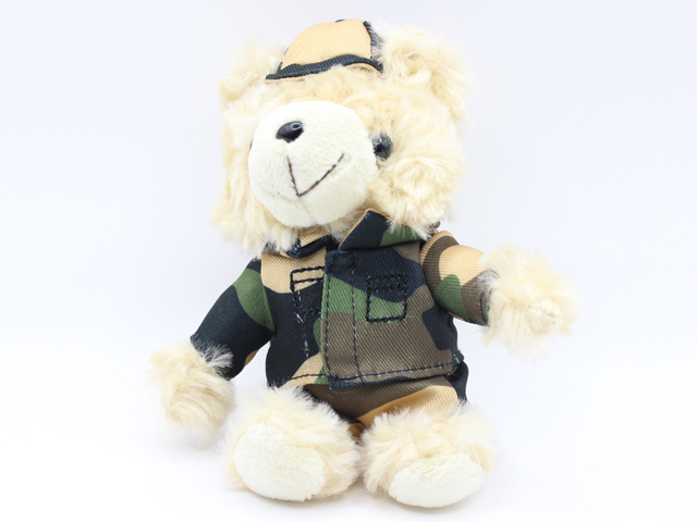 陸上自衛隊 迷彩 ベア ぬいぐるみキーホルダー