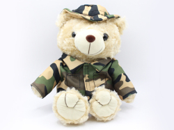 陸上自衛隊 ハット迷彩 ベア ぬいぐるみ（大）