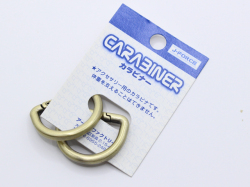 Ｄ型カラビナ　２Ｐ【ゆうパケット可】