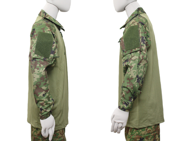 コンバットシャツ　迷彩服 楽天市場】【戦人】迷彩コンバットシャツ V/C リップ 難燃［陸上