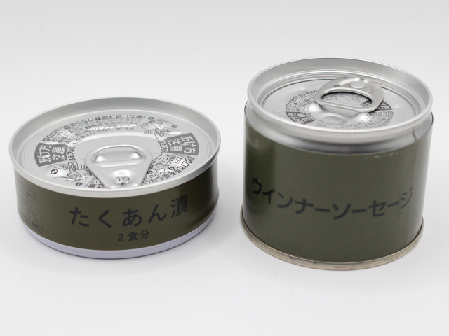 戦闘糧食１型（かんめし）たくあん漬け・ウインナーソーセージ食べ比べセット