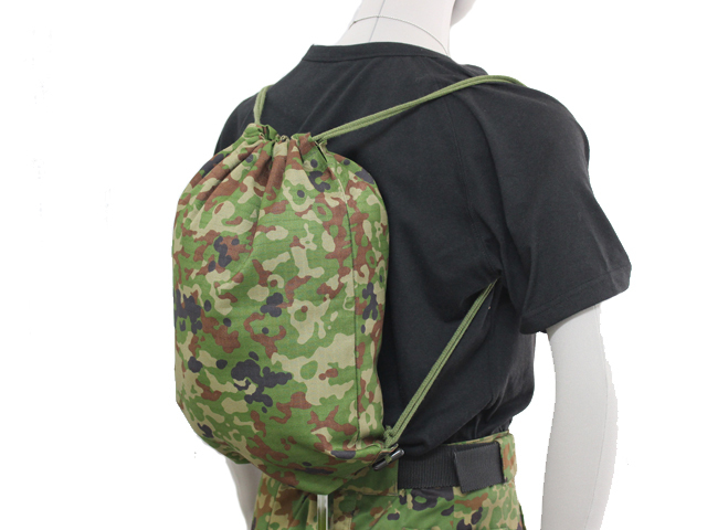 布ナップサック（陸自迷彩・空自デジタル迷彩）【ゆうパケット可】