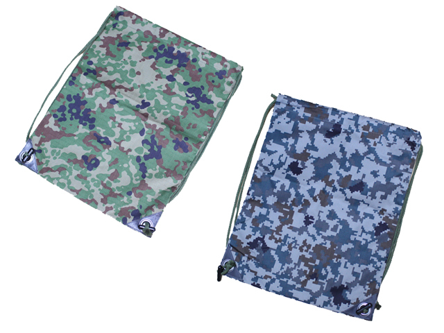 布ナップサック（陸自迷彩・空自デジタル迷彩）【ゆうパケット可】