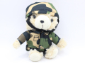 陸上自衛隊 鉄帽迷彩 ベア ぬいぐるみキーホルダー