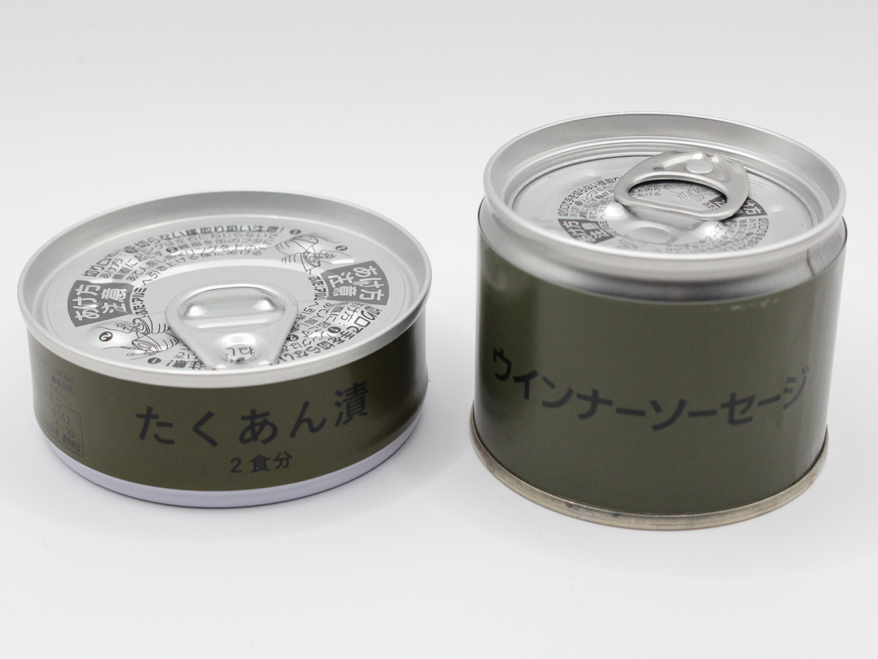 戦闘糧食１型（かんめし）たくあん漬け・ウインナーソーセージ食べ比べセット