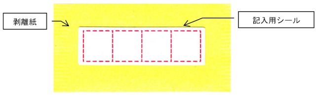 暗証番号記入用シール