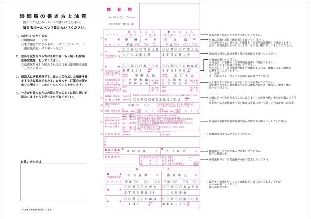 婚姻届の書き方令和8年