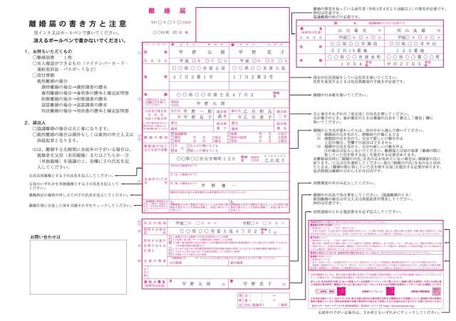 離婚届の書き方令和８年７月