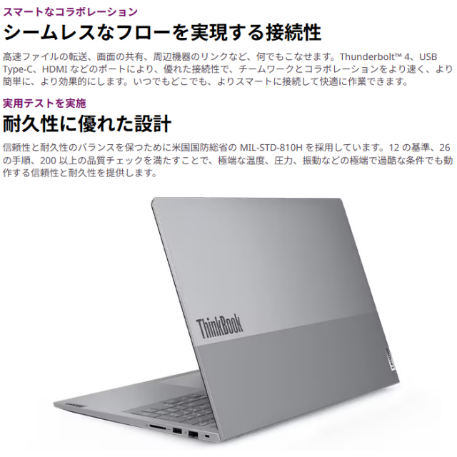 Lenovo ThinkBook 16 Gen 8 IAL ノートパソコン 21SKCTO1WW Windows11
