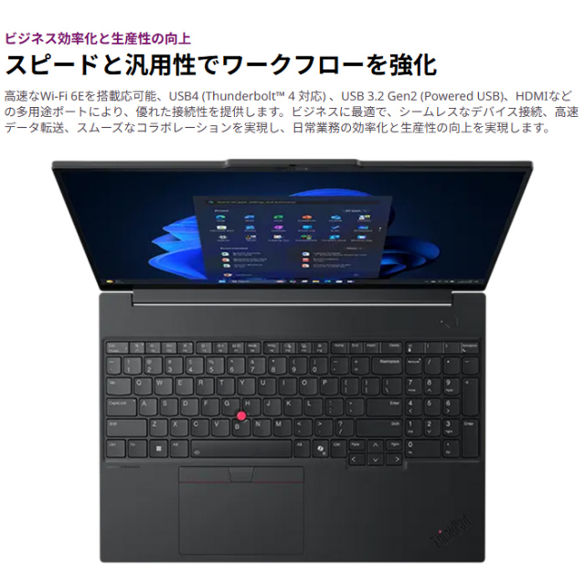 Lenovo ThinkPad E16 Gen 3 IAL ノートパソコン 21SRCTO1WW Windows11
