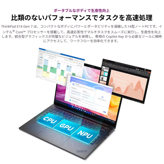 Lenovo ThinkPad E14 Gen 7 IRL ノートパソコン 21T9CTO1WW Windows11