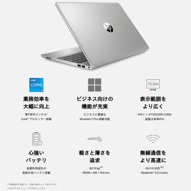 HP 250 G8 ノートパソコン 508M3AV Windows11 Pro Office付き Core i5