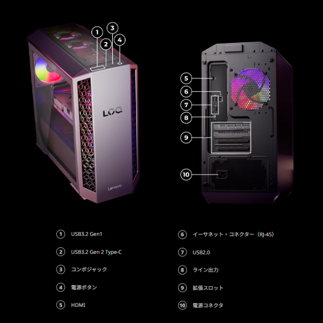 Lenovo LOQ Tower 26ADR10 ゲーミング デスクトップパソコン