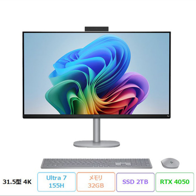 HP OmniStudio X AiO 32-c0000jp DT PC 一体型 デスクトップ パソコン AD8U3PA#ABJ Windows11 Ultra 7 155H メモリ32GB SSD2TB 31.5型 RTX 4050 メーカー展示品Sランク