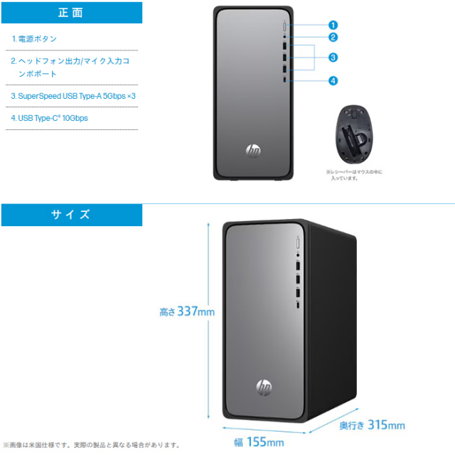 HP OmniDesk M02-0000jp デスクトップパソコン B87KWPA#ABJ Windows 11