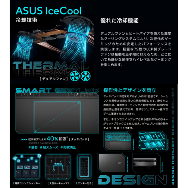 ASUS Gaming V16 ゲーミング ノートパソコン V3607VM-C7321R5060W