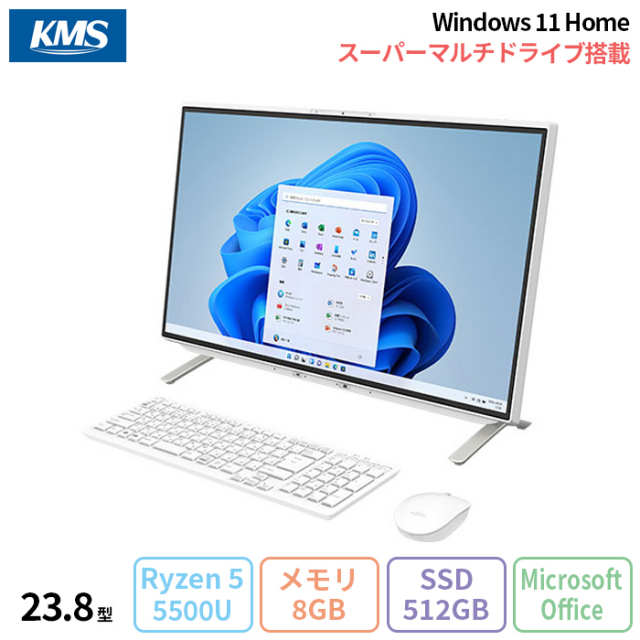 富士通 ESPRIMO FH60/F3 AIO デスクトップパソコン FMVF60F3W 