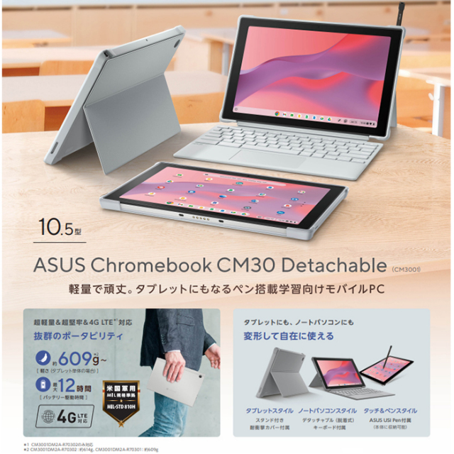 ASUS Chromebook CM30 Detachable CM3001 2in1 ノートパソコン