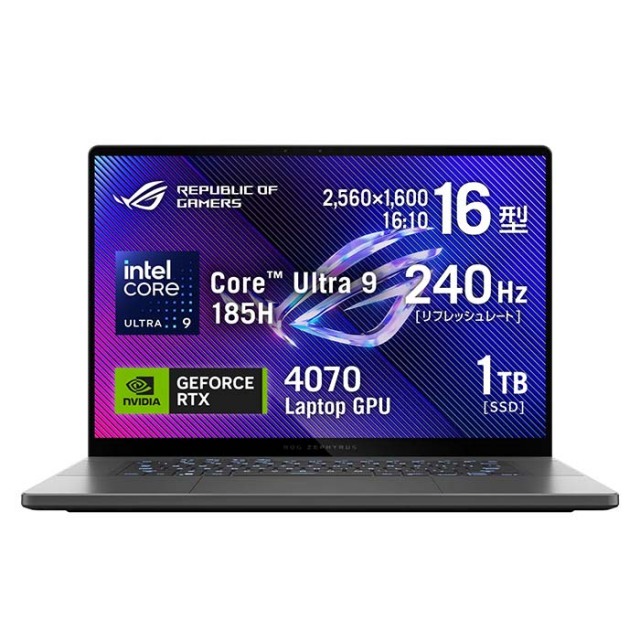 ASUS ROG Zephyrus G16 ゲーミング ノートパソコン GU605MI-U9R4070G 