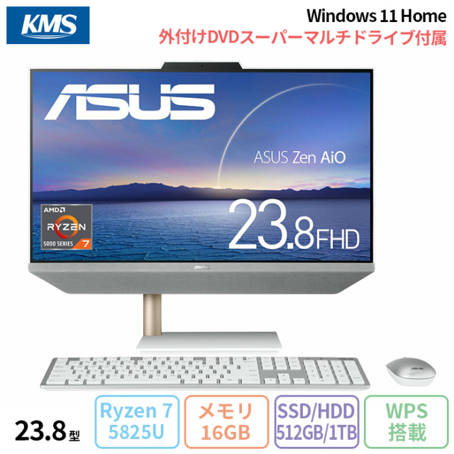 ASUS Zen AiO 24 AIO デスクトップパソコン M5401WYAK-WA009W Win11 