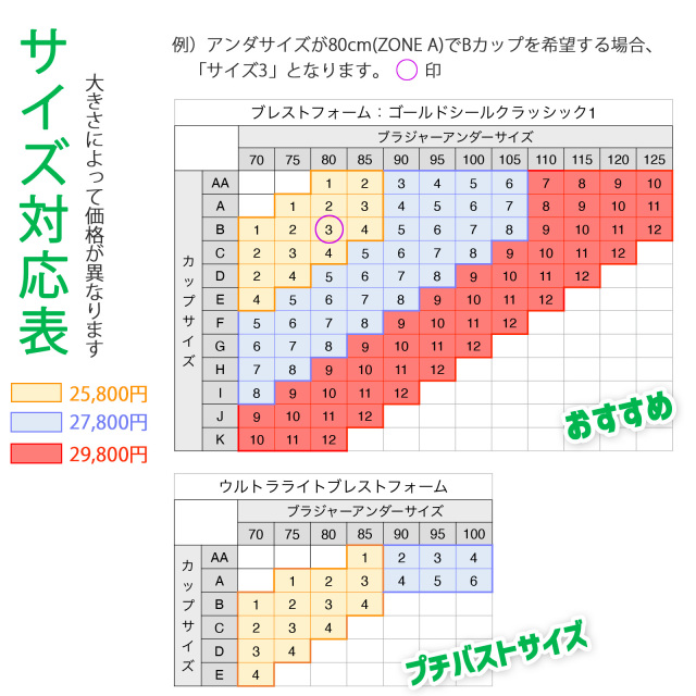 オーダーブラ価格2024-5-1