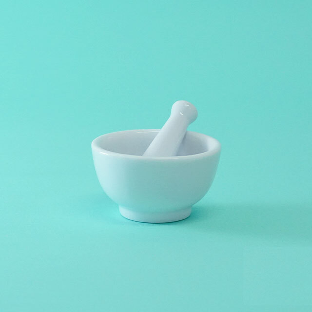 乳鉢（ニュウバチ）組 白磁（ハクジ） ミニ 品番10899-A【世界のお茶の