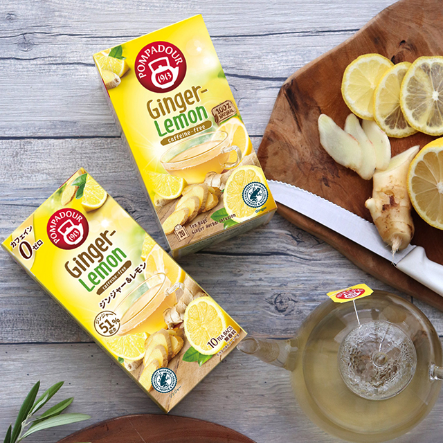 ポンパドール ジンジャー＆レモン 20ティーバッグ【世界のお茶の専門店