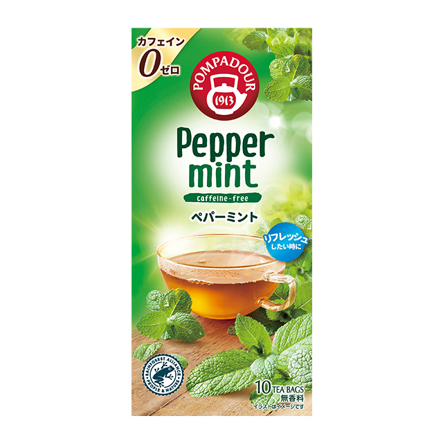 PEPPERMINT ペパーミント原宿　ブリキトレー　激レア ポンパドール ペパーミント 10ティーバッグ 品番73002 【世界のお茶の