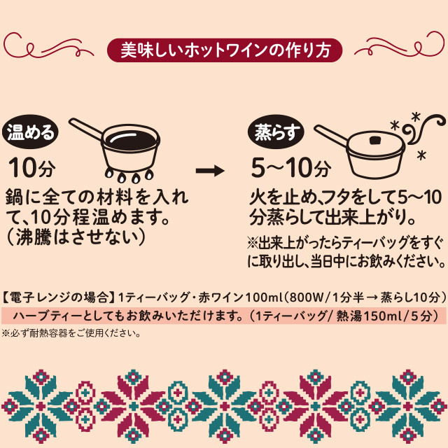 ホットワインハーブミックス　美味しい飲み方