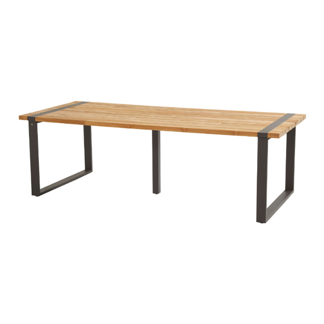 アルト レクタングルチーク天板 ダイニングテーブル（アントラシット）（240cm）（ALTO-91081-91082）（海外在庫）
