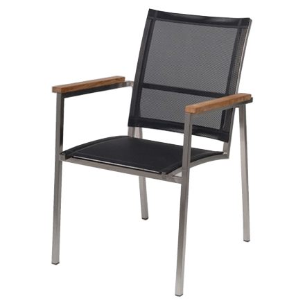 アナンタ スタッキングチェアー（フェラーリ社製生地×ステンレス） （ANT-22SS）