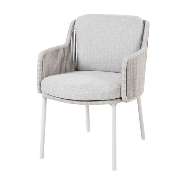 ベルニーニ ロープ ダイニングチェアー（フローズン） + 純正クッション （BERNINI-213729）（海外在庫）