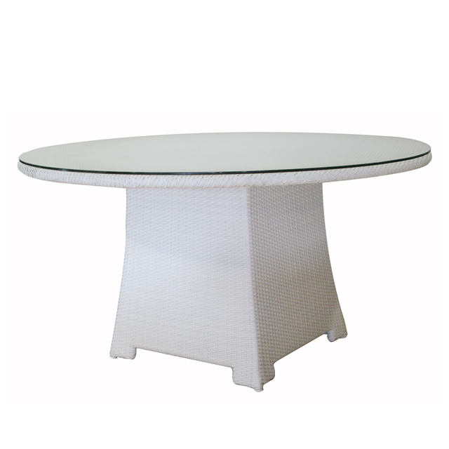 ビミニ ダイニングテーブル 122 + 強化ガラス天板 （BIMINI-AL-0855-T48）