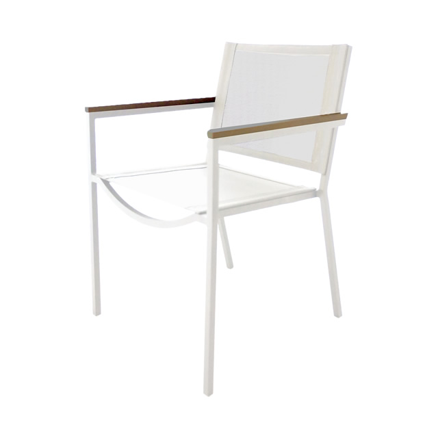 カンヌ ダイニングアームチェアー（ホワイト） （CANNES-GVK9102WH）