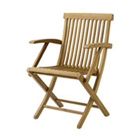 フォールディング アームチェアー + 背面座面クッション（FOL-18A）