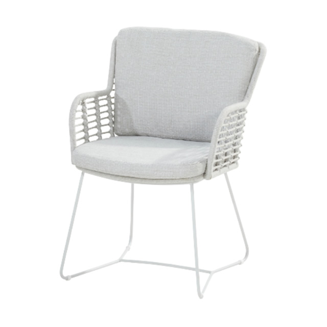 ファブリス ロープ ダイニングチェアー（フローズン） + 純正クッション （FABRICE-213823）（海外在庫）