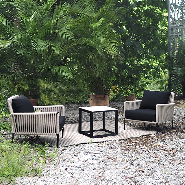 新品即納】 ハンブルグ デザイナーズロープ家具のラウンジセット （STK