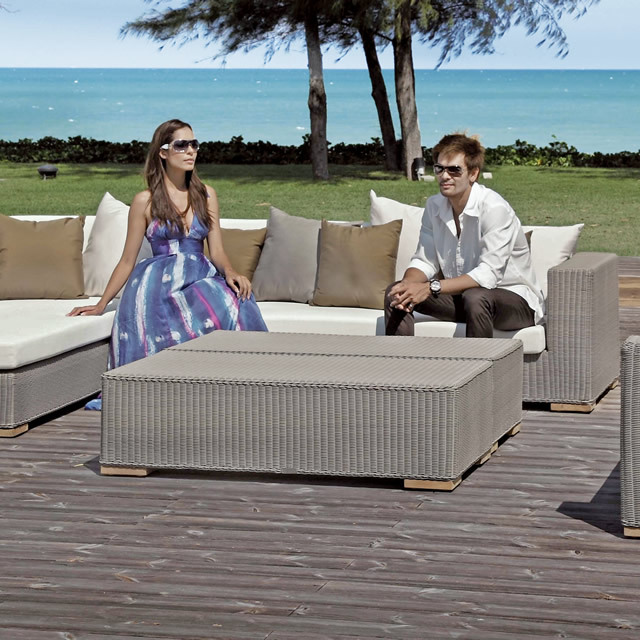 アンダマン 量感のあるシンプルなデザイン。ゆったりサイズのガーデンソファセット （ADM-ST1）