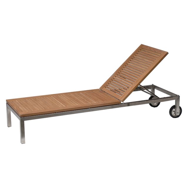 アナンタ ラウンジャー（天然チーク×ステンレス） + 純正クッション （ANT-86-ST）