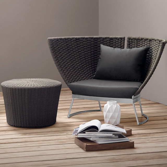 フレジャス ラウンジチェアーセット （FJS-ST1） RP4003（Charcoal）Rope/54048（Charcoal） Cushion