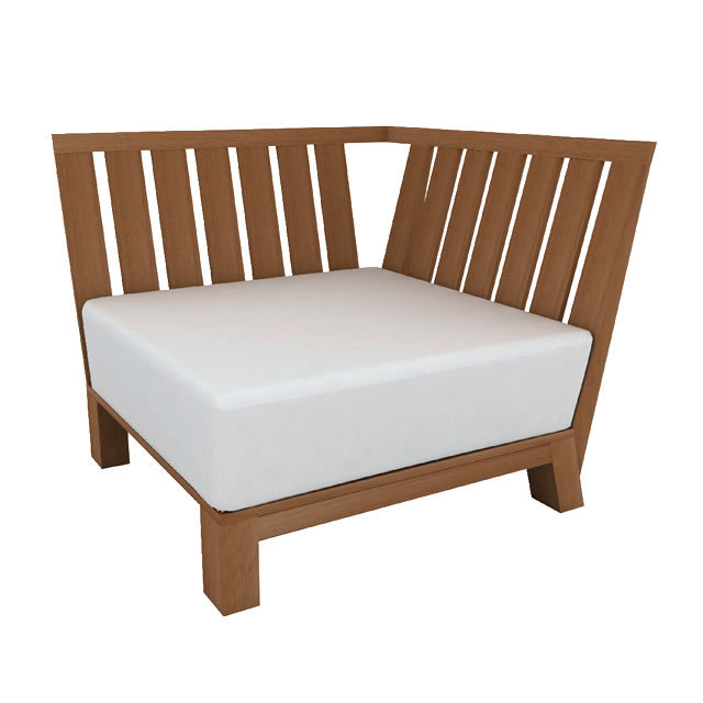 フランクフルト コーナー ソファ（右肘掛） + 純正クッション （FRA-COR-R）