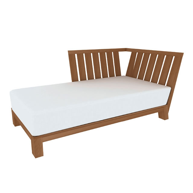 フランクフルト デイベッド（右肘掛） + 純正クッション （FRA-DAYBED-R）