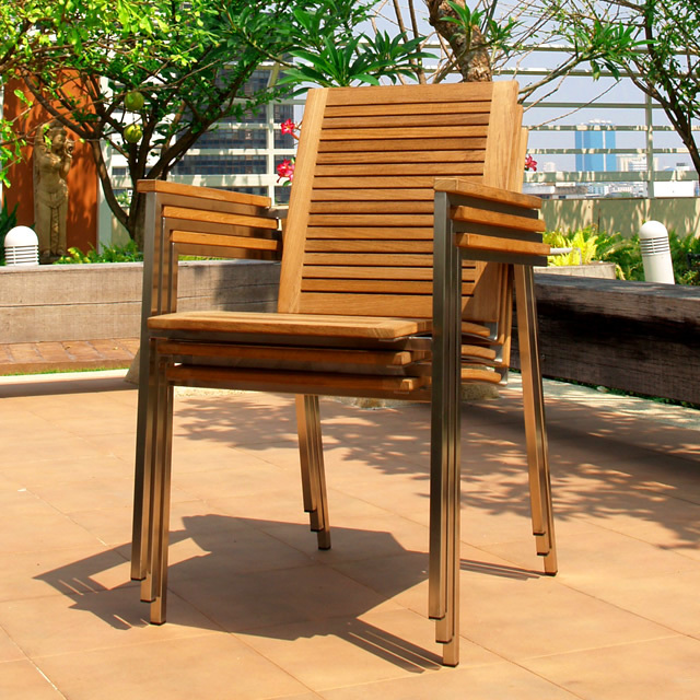 展示品】 アナンタ デザインチークのダイニングセット （ANT-ST1