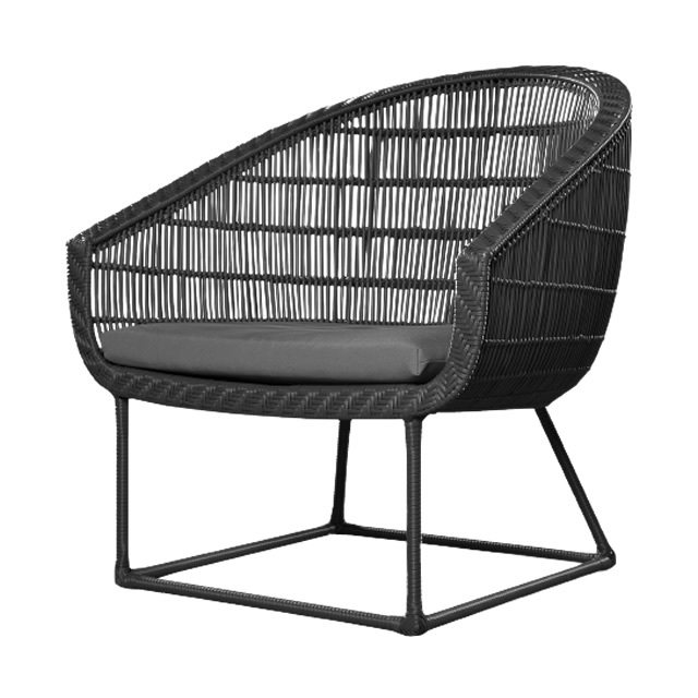 パリス ラウンジチェアーNP（ブラック） + 純正クッション （PARIS-GAG9016BK）