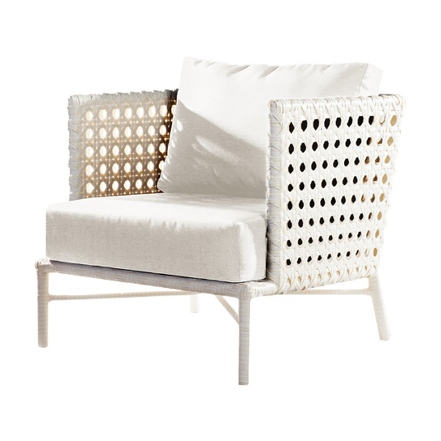 パリス ラウンジチェアーPR（ホワイト） + 純正クッション （PARIS-GAG9017WH）