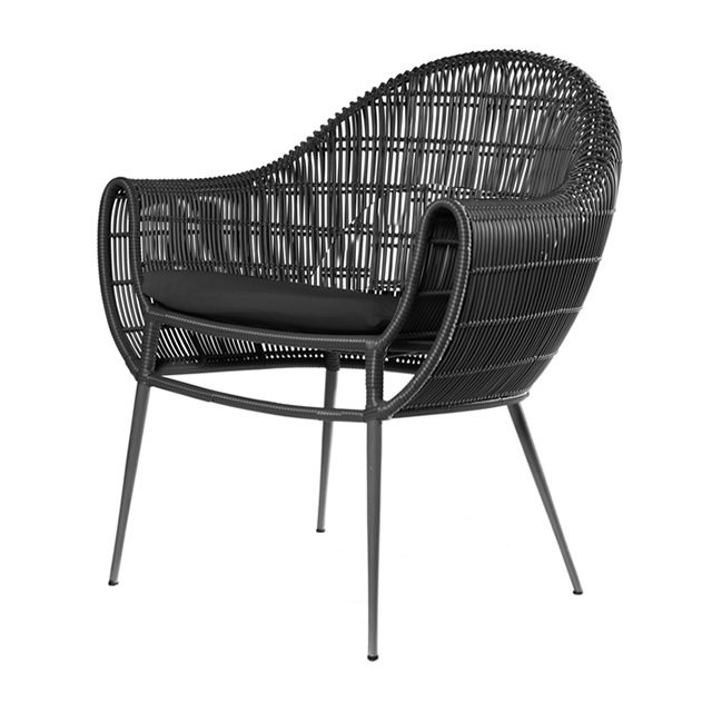 パリス オケーショナルチェアーDU（ブラック） + 純正クッション （PARIS-GAG9002BK）