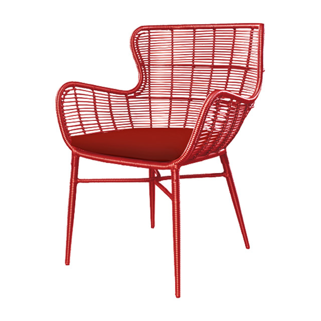 パリス オケーショナルチェアーNA（レッド） + 純正クッション （PARIS-GAG9006RD）