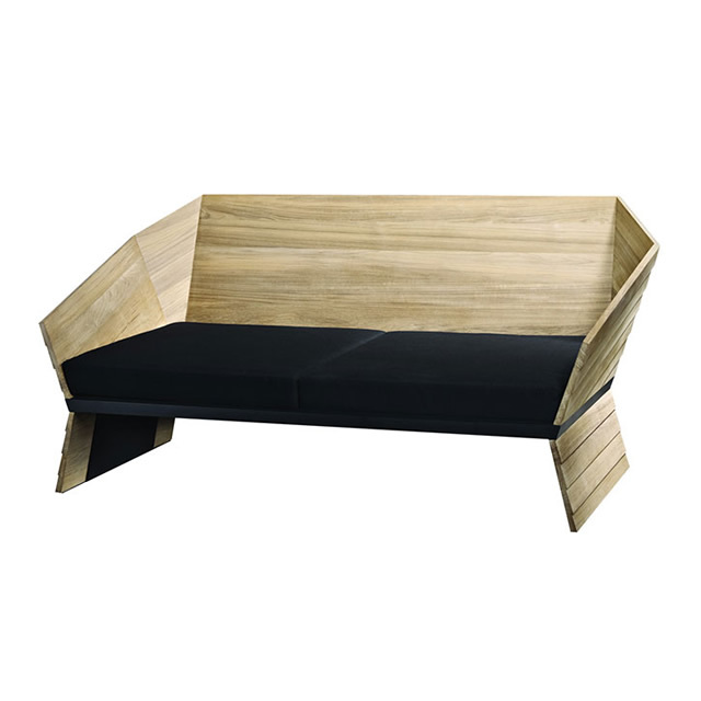 セイン チーク 2シートソファ + 純正クッション （SAIN-TEAK-GSF5992PDC）